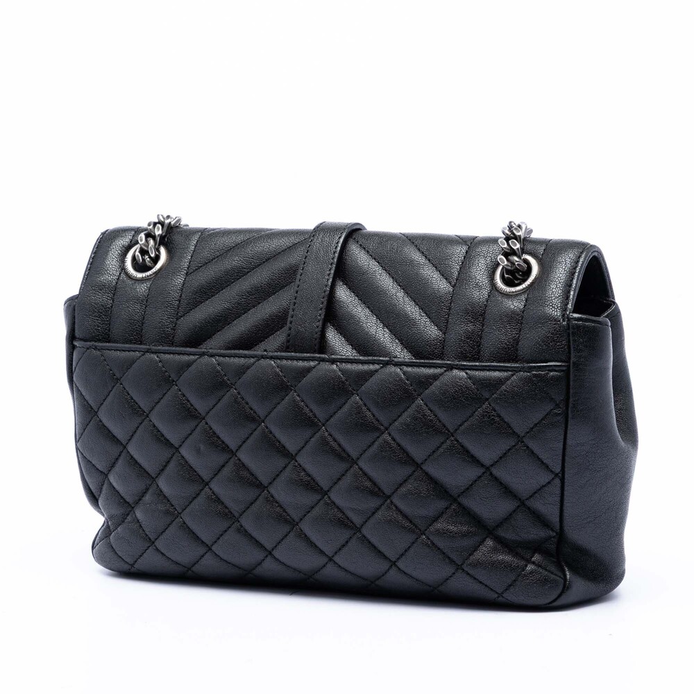 Pre-Loved Saint Laurent Medium Sheepskin Triquilt Monogram College Bag - Picture 2 of 7